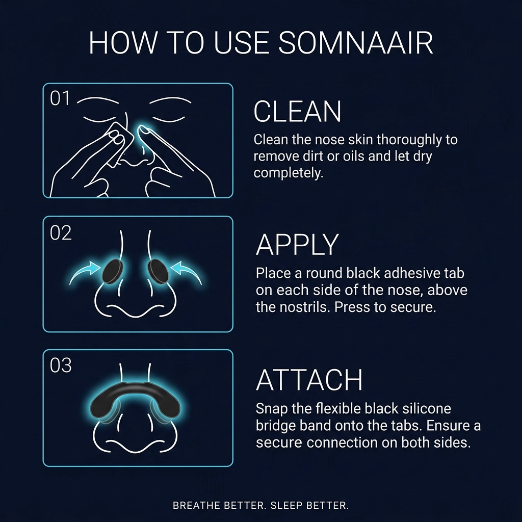 How to use the SomnaAir nasal dilator